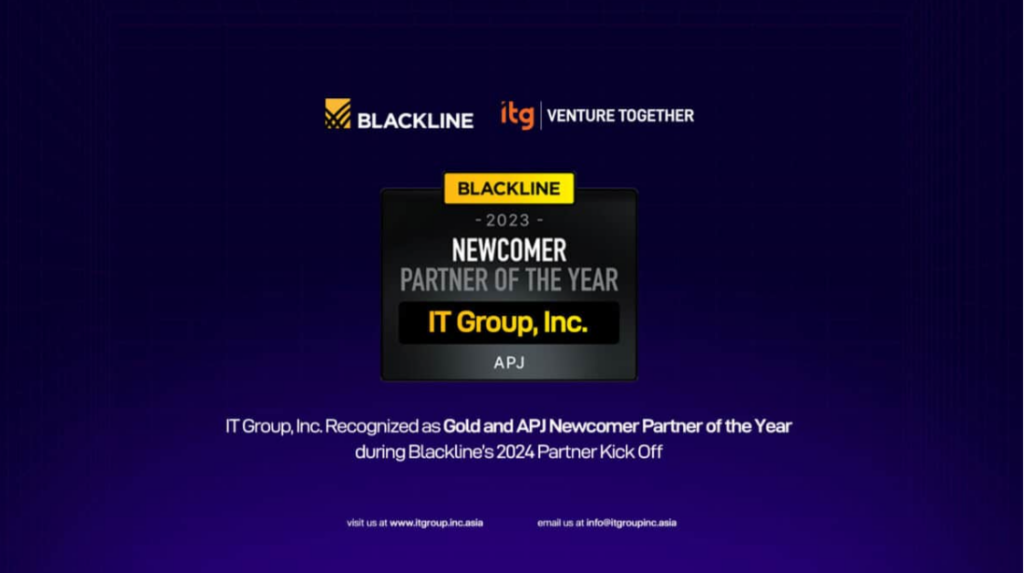 IT Group, Inc. – BlackLine’s Gold and Newcomer Partner of the Year